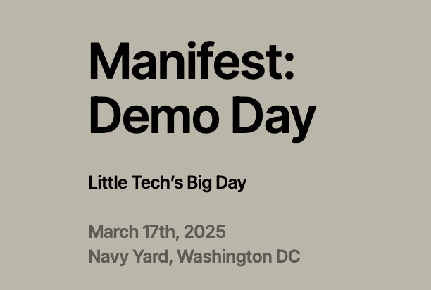 Manifest Demo Day 2025